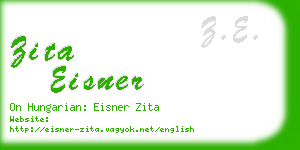 zita eisner business card